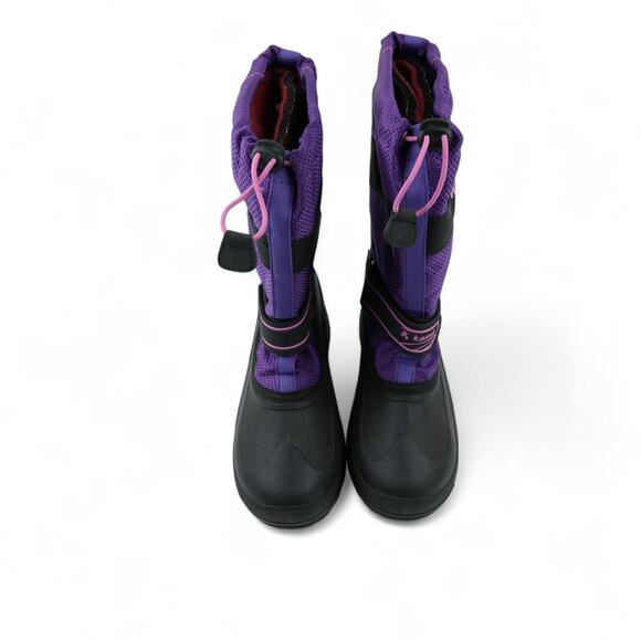 Kamik Waterbug 5 Boots Girls 6 Purple Black Waterproof Winter Insulated Snow - Picture 4 of 13